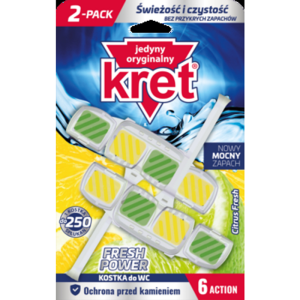 KRET Kostka WC Fresh power Citrus fresh 2x40g